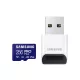 SAMSUNG SD kártya, 256GB, PRO PLUS, olvasó, Blue Wave