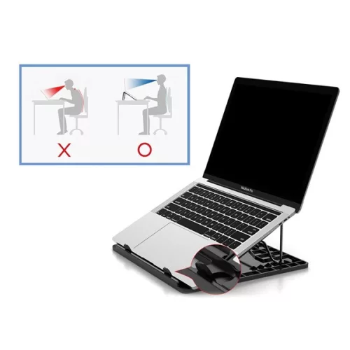 Conceptronic notebook állvány - THANA03G (Max.: 15,6", állítható magasság, Max.: 50kg, szürke)