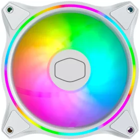   Cooler Master - Case Fan - 12cm - MasterFan MF120 Halo RGB - Fehér - MFL-B2DW-18NPA-R1