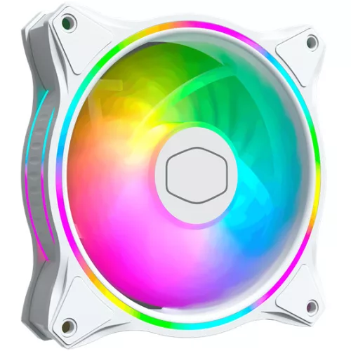 Cooler Master - Case Fan - 12cm - MasterFan MF120 Halo RGB - Fehér - MFL-B2DW-18NPA-R1