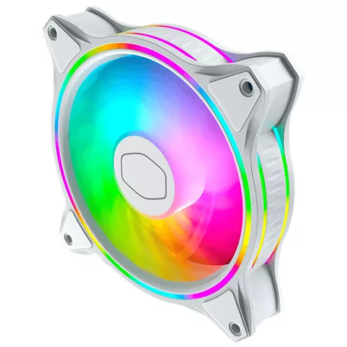 Cooler Master - Case Fan - 12cm - MasterFan MF120 Halo RGB - Fehér - MFL-B2DW-18NPA-R1