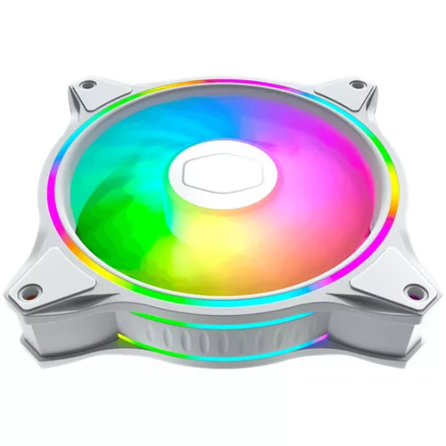 Cooler Master - Case Fan - 12cm - MasterFan MF120 Halo RGB - Fehér - MFL-B2DW-18NPA-R1