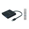 Conceptronic Notebook Dokkoló - DONN09B (USB-C to HDMI+VGA+USB-A+AUX, fekete)