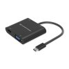 Conceptronic Notebook Dokkoló - DONN09B (USB-C to HDMI+VGA+USB-A+AUX, fekete)