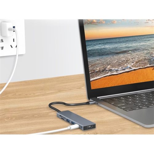Conceptronic Notebook Dokkoló - DONN23G (USB-C to HDMI/USB-C PD/USB 3.0/SD/TF)