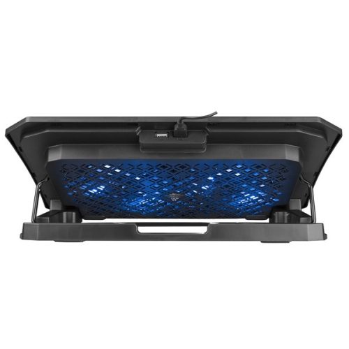 Rampage Notebook Hűtőpad 17"-ig - AD-RC44 SNOW (max 22 dbA, 86,6 m3/h, fém rács; 2x15cm venti, 2xUSB, LCD kijelző)