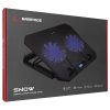 Rampage Notebook Hűtőpad 17"-ig - AD-RC44 SNOW (max 22 dbA, 86,6 m3/h, fém rács; 2x15cm venti, 2xUSB, LCD kijelző)