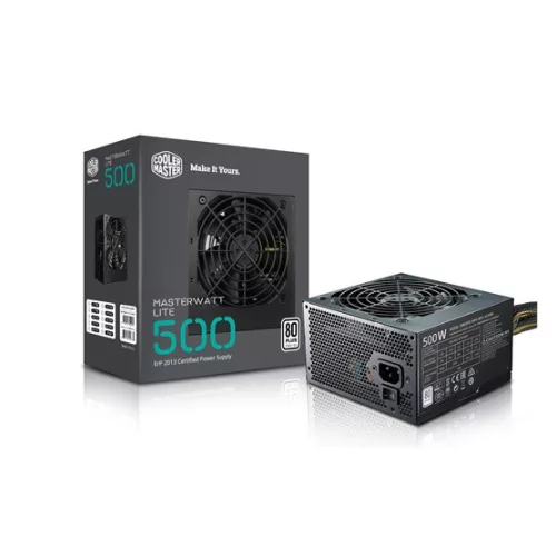 Cooler Master 500W - MasterWatt Lite  - MPE-5001-ACABW-EU - 80+ White - ATX 12V V2.52 -  Fehér Tápegység