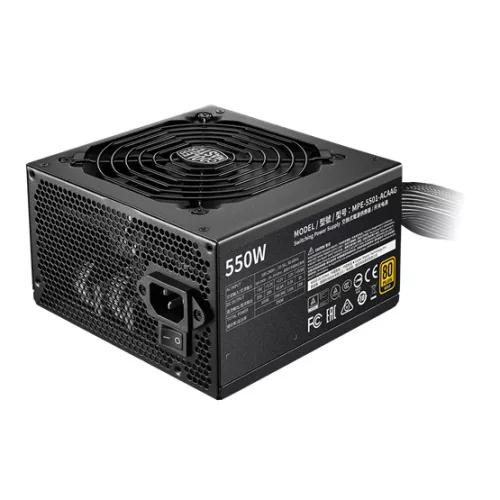 Cooler Master 550W - MWE Gold 550 - MPE-5501-ACAAG-EU - 80+ Gold  - ATX 3.1 - Nem moduláris - Fekete Tápegység