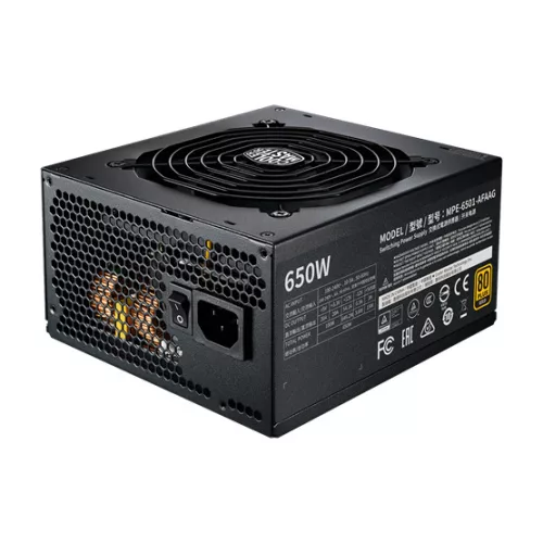 Cooler Master 650W - MWE 650 Gold-v2 - MPE-6501-AFAAG-EU - 80+ Gold  - Moduláris - Fekete Tápegység