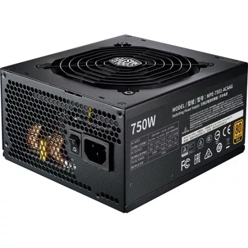 Cooler Master 750W - MWE 750 Gold-v2 - MPE-7501-AFAAG-EU - 80+ Gold - ATX 12V Ver. 2.41 - Moduláris - Fekete Tápegység