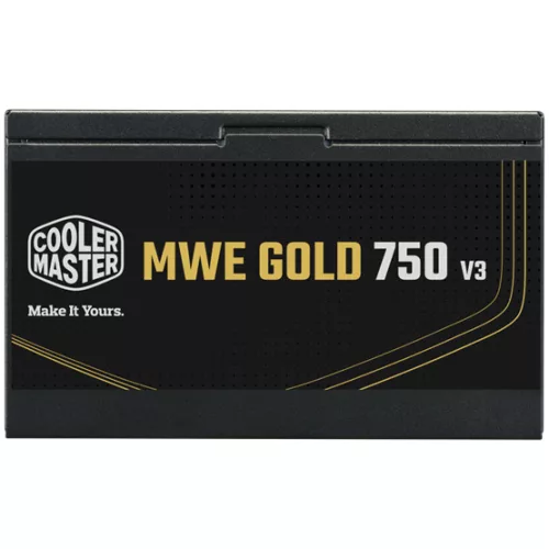 Cooler Master 750W - MWE Gold 750 v3 - MPE-7506-ACAG-BEU - 80+ Gold - ATX 3.1 - Nem moduláris - Fekete Tápegység