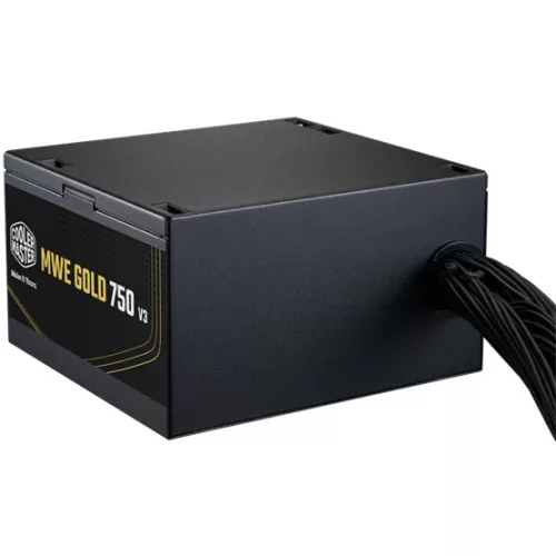 Cooler Master 750W - MWE Gold 750 v3 - MPE-7506-ACAG-BEU - 80+ Gold - ATX 3.1 - Nem moduláris - Fekete Tápegység