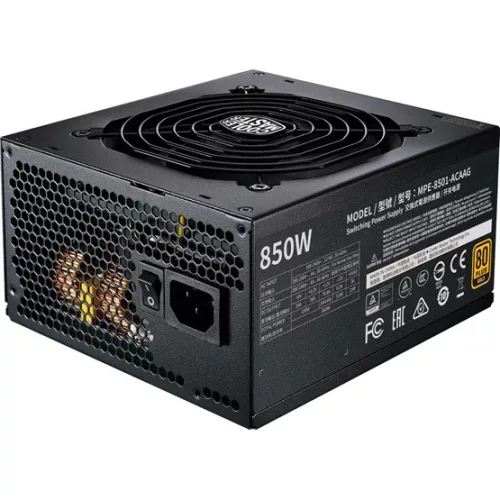 Cooler Master 850W - MWE 850 Gold V2 - MPE-8501-AFAAG-EU - 80+ Gold - ATX 12V Ver. 2.41- Full Modular - Fekete Tápegység