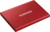 SAMSUNG SSD Külső, 2TB, T7, Metál Piros, USB 3.2