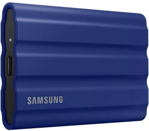 SAMSUNG SSD Külső, 2TB, T7 Shield, Kék, USB 3.2