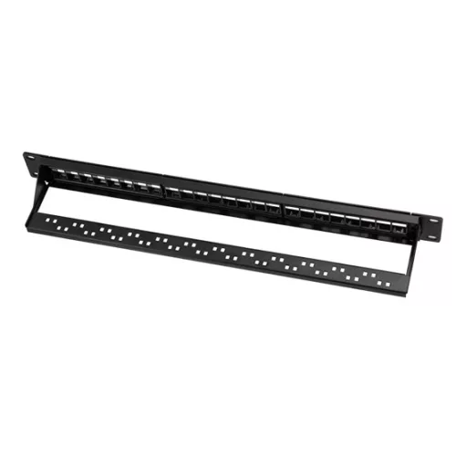 LogiLink 19" patch panel 24 Keystone jack csatlakozóhoz, 1U, terheletlen, fekete