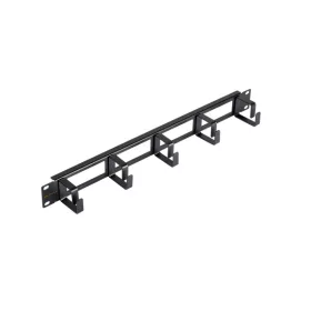   NIKOMAX Gyűrűs panel, 1U, 60 mm gyűrűmélységgel, fekete 2 db/csomag