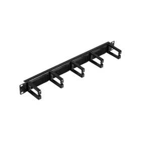   NIKOMAX Gyűrűs panel, 1U, 53 mm gyűrűmélységgel, kefés, fekete 2 db/csomag