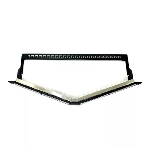 NIKOMAX Patch panel STP, Keystone, 24 portos, 1U, döntött/hajlított