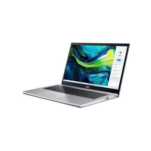 ACER Notebook - Aspire AG15-42P-R9S3, 15.6" FHD, AMD Ryzen 7 5825U, 16GB, 512GB SSD, UMA, DOS, ezüst