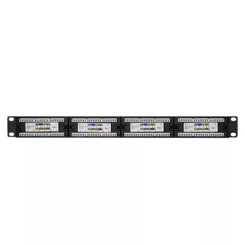 LogiLink Cat.6 patch panel 24-portos, árnyékolatlan, 19" rackbe, fekete