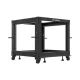 Lanberg 19" 9U 600x600-1100 (állítható mélységű) szabadon álló rack keret, fekete