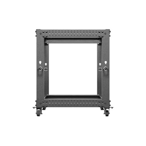 Lanberg 19" 12U 600x600-1100 állítható rack keret, fekete