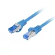 Lanberg patch kábel, Cat6a S/FTP LSZH CCA 0,5 m, kék