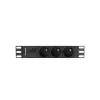 Lanberg 10" PDU/elosztósor 1U 16A 2m 3x francia típusú aljzat, fekete