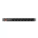 Lanberg 19" PDU/elosztósor PRO 1U 16A 2m 7x Schuko aljzat SPD-3MP, fekete