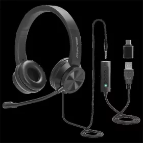   Advance Fejhallgató - SMARTPHONICS 750 (3,5mm Jack/USB, 1,9m kábel, fekete)