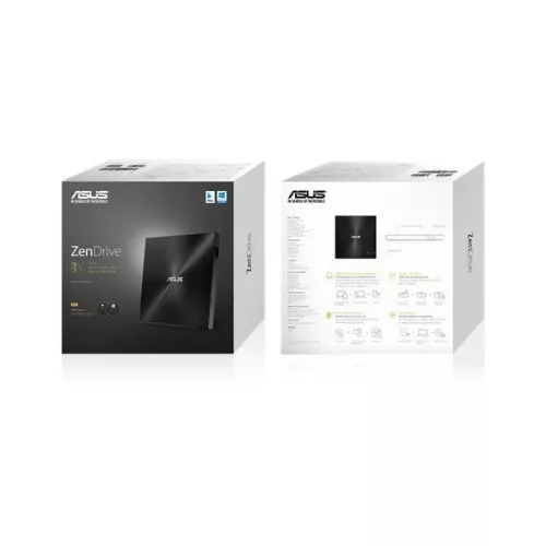 Asus ZenDrive ODD Külső - SDRW-08U9M-U (USB Type-C, USB tápellátás, DVD Író, Ultravékony, Fekete)
