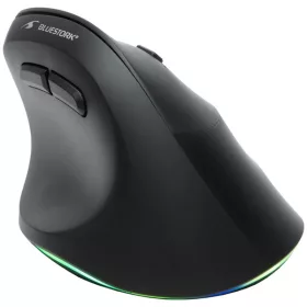   Bluestork Vezeték nélküli Egér - M-WL-ERGO-LUMI (Ergonomic, Rechargeable, 2400 DPI, 6 gomb, optikai, fekete)