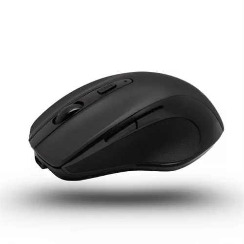 Bluestork Vezeték nélküli Egér - M-WL-OFF75-BLACK (Rechargeable, Bluetooth, 1600 DPI, 6 gomb, optikai, fekete)