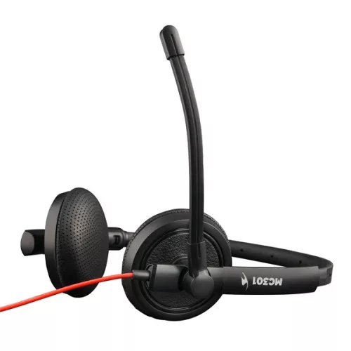 Bluestork Fejhallgató - MC301 Office Headset (mikrofon; hangerő szabályzó, 3,5 Jack, fekete)