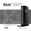 Club 3D Notebook Dokkoló - CSV-1460 (4K60HZ DUAL DISPLAY, 3.1 USB-A to 2x DP, 6x USB3.2, RJ45, 3.5 Jack Audio + Mic)
