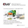 Club 3D Notebook Dokkoló - CSV-1460 (4K60HZ DUAL DISPLAY, 3.1 USB-A to 2x DP, 6x USB3.2, RJ45, 3.5 Jack Audio + Mic)
