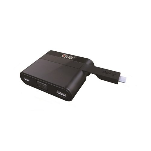 Club 3D Notebook Dokkoló - CSV-1532 (60W, 3.0 USB-C to D-Sub, VGA, 3.0 USB-A, (for Data) 3.0 USB-C)