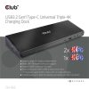 Club 3D Notebook Dokkoló - CSV-1562 (60W, 3.2 USB-C to 3xHDMI, 2x DP, 6x 3.2 USB-A, RJ45. 3,5 Jack)