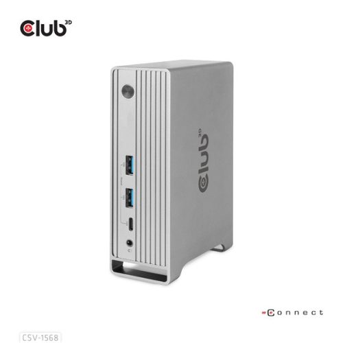 Club 3D Notebook Dokkoló - CSV-1568 (120W, Gen 2 USB-C to 4x USB-A, USB-C Gen 2, 2xHDMI, DP, VGA, RJ45, DC)