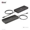 Club 3D Notebook Dokkoló - CSV-1581 (140W, Thunderbolt 4 to 3xThunderbolt 4, 3xUSB-A, SD, TF, RJ45, 3,5 Jack, DC)