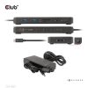 Club 3D Notebook Dokkoló - CSV-1581 (140W, Thunderbolt 4 to 3xThunderbolt 4, 3xUSB-A, SD, TF, RJ45, 3,5 Jack, DC)