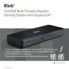 Club 3D Notebook Dokkoló - CSV-1583 (140W, 2xThunderbolt 4, 3xDP, 2xHDMI, USB-C, 3xUSB-A, SD, TF, RJ45, 3,5 Jack, DC)