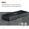 Club 3D Notebook Dokkoló - CSV-1583 (140W, 2xThunderbolt 4, 3xDP, 2xHDMI, USB-C, 3xUSB-A, SD, TF, RJ45, 3,5 Jack, DC)