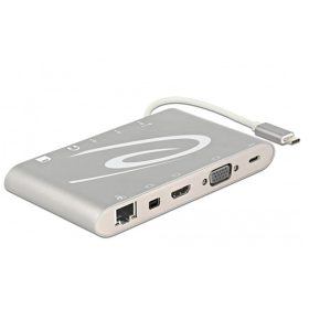   Delock Notebook Dokkoló - 87298 (USB-C 3.1 Dock 4K HDMI+LAN+SD+USB 3.0 (USB-C bem. / HDMI+USB3.0+USB-C+RJ45+SD kim.)