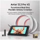 XP-PEN Grafikus kijelző - Artist 13.3 PRO V2 (13", IPS, 16:9, 1920x1080, 5080 LPI, PS 16k, 200 RPS, 9 gomb) fekete