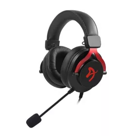  AROZZI Gaming Fejhallgató - Aria (vezetékes, hangerőszabályzó, 3.5mm jack, 2,2m, piros)