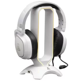   The G-Lab Fejhallgató állvány - K-STAND-RADON-W  (fehér, 2xUSB3.0, műanyag)
