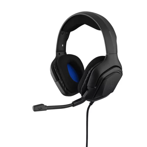 The G-Lab Fejhallgató - KORP COBALT/B (mikrofon, 3,5mm Jack, hangerőszabályzó, nagy-párnás, fekete)